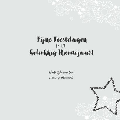 Kerst pastelkleurige kerstkaart sneeuw sterren en 3 foto's 3