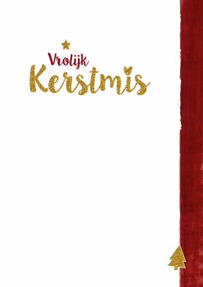 Kerst rood hout sprankelend goud 3