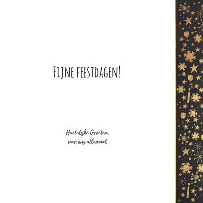 Kerst sfeervolle kaart krijtbord met kerstbal hout look 3