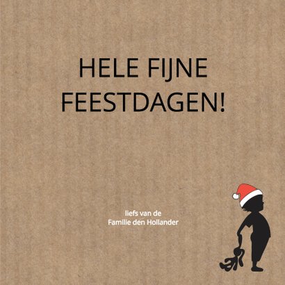 Kerst silhouet jongen knuffel Kraft - MW 3