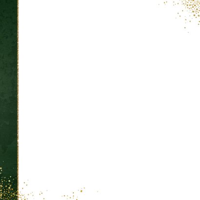 Kerst stijlvolle donker groene foto kaart gouden sterretjes 2