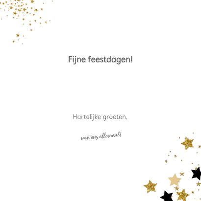 Kerst stijlvolle foto kaart krijtbord en sterren 2021 3