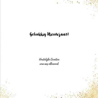 Kerst stijlvolle foto kaart met gouden sterretjes 3