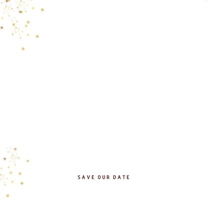 Kerst stijlvolle kerst save the date kaart sterren en foto 2