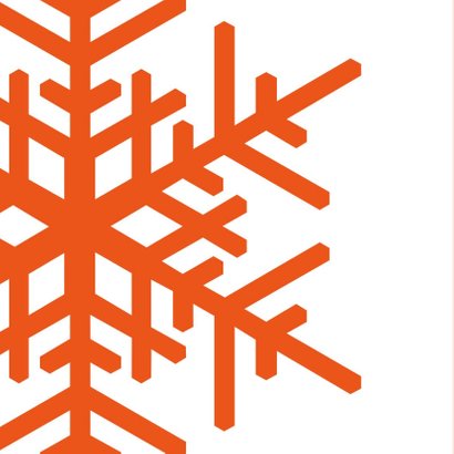 Kerst Strak oranje ijskristal met sierletters 2
