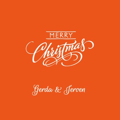 Kerst Strak oranje ijskristal met sierletters 3