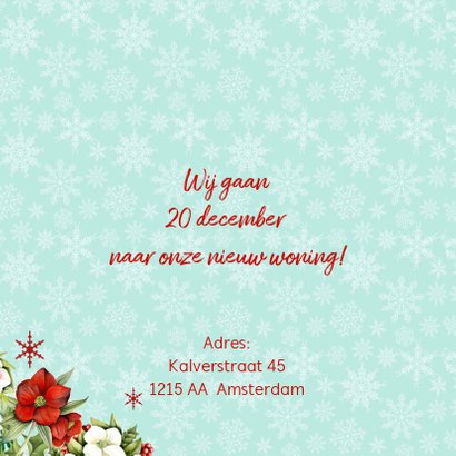 Kerst- verhuiskaart A new home christmas 2