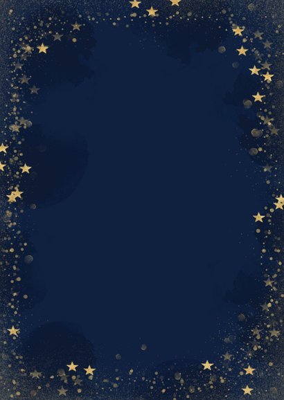Kerst- verhuiskaart blauw New Home Achterkant