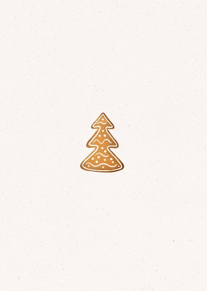 Kerst verhuiskaart gingerbread house huis snoep koekjes Achterkant