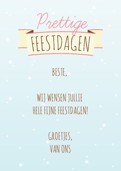 Kerst Verhuiskaart Illustratie Huisjes 3