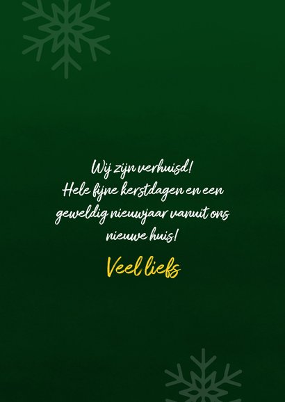 Kerst-verhuiskaart met gouden sleutel 3