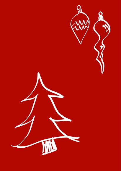 Kerst verhuiskaart met kerstballen 2