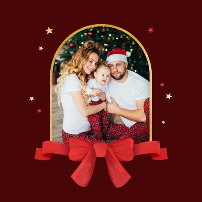 Kerst verhuiskaart nieuw huis fotocollage sterren goud 2