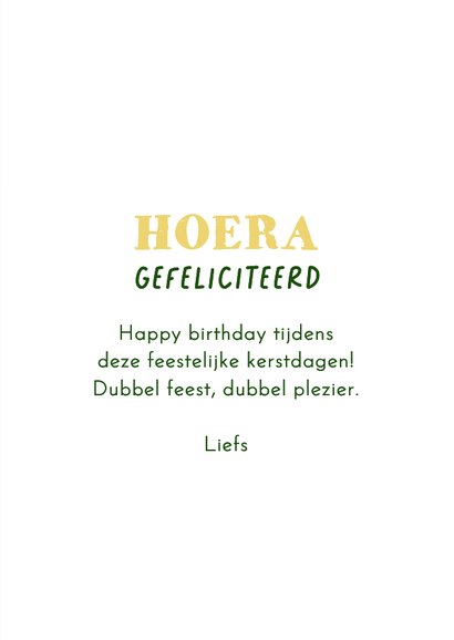 Kerst verjaardagskaart gnome kabouter strik merry birthday 3