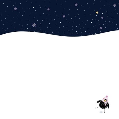 Kerst - Vogel familie Achterkant