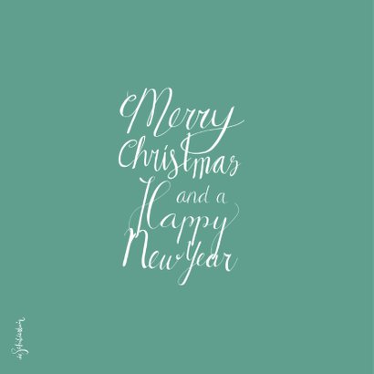 Kerst vogel handlettering fotokaart 2
