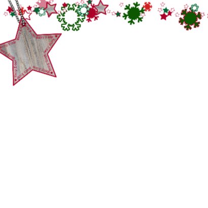 KERST vrolijk ster sneeuwvlok Rood 4knt 2