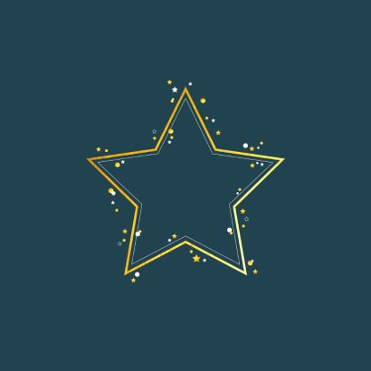 Kerst - Zakelijke kerstkaart met gouden ster 2