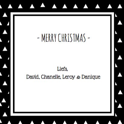 Kerst Zwart Wit Driehoekjes 3