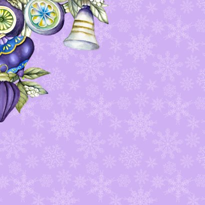 Kerstbal kerstklok paars 2