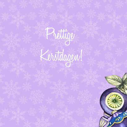 Kerstbal kerstklok paars 3