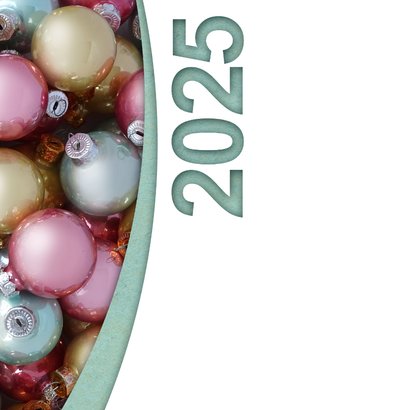 Kerstballen pastel label logo boog 2