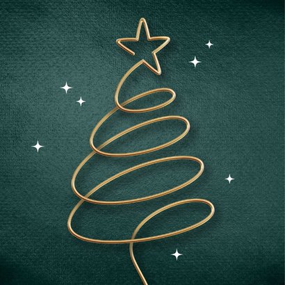 Kerstboom kerstkaart groene achtergrond 2