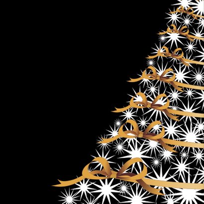 Kerstboom op zwart 2