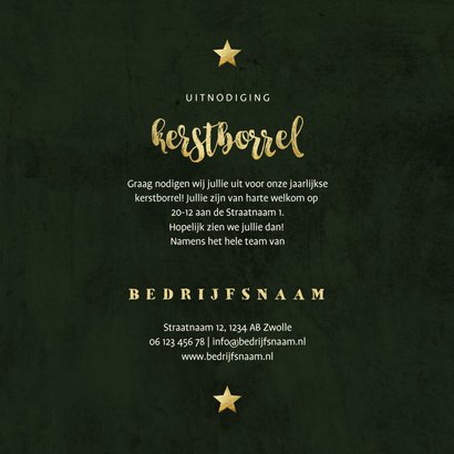 Kerstborrel jungle bladeren met lampjes uitnodiging 3