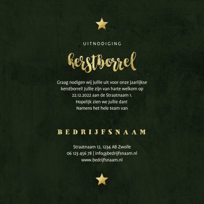 Kerstborrel jungle bladeren met lampjes uitnodiging 3