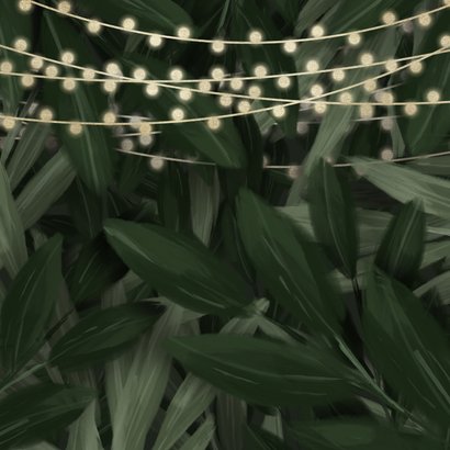 Kerstborrel jungle sfeer met lampjes 2