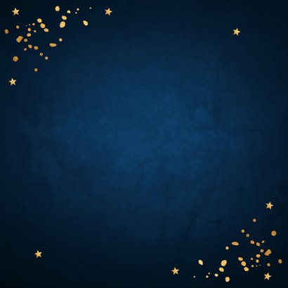Kerstborrel uitnodiging rendier goudlook confetti 2