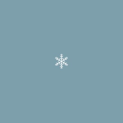 Kerstborrel uitnodiging stijlvol winter pastel blauw Achterkant