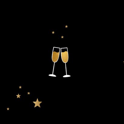 Kerstborrel zwart goudlook champagne 2
