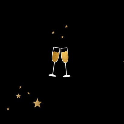 Kerstborrel zwart goudlook champagne 2
