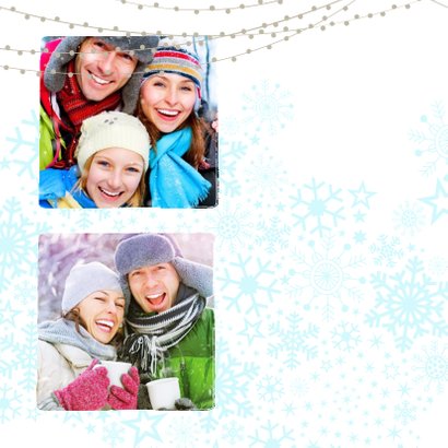 Kerstcollage 3 foto's met getekende lampjes 2