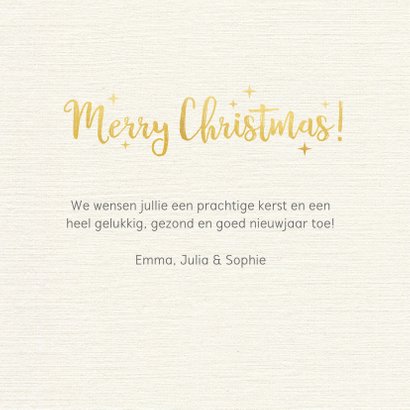 Kerstcollage met 6 foto's en goud 3