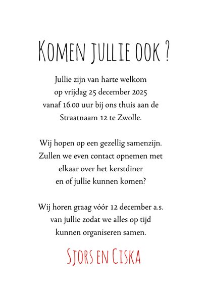 Kerstdiner konijntje met kerstmuts 3