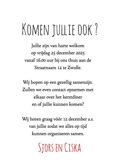Kerstdiner konijntje met kerstmuts 3