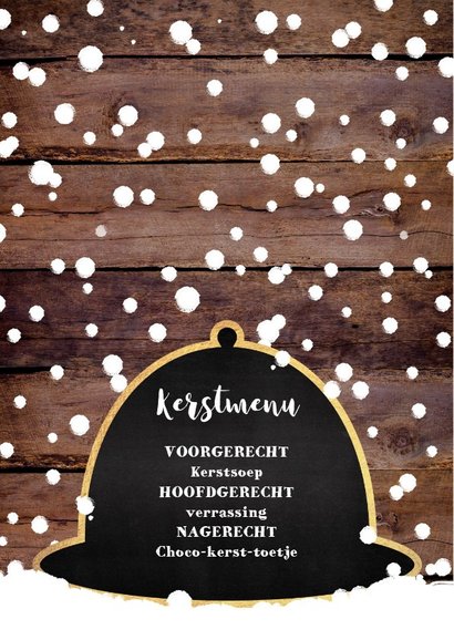 Kerstdiner originele winterse uitnodiging 2