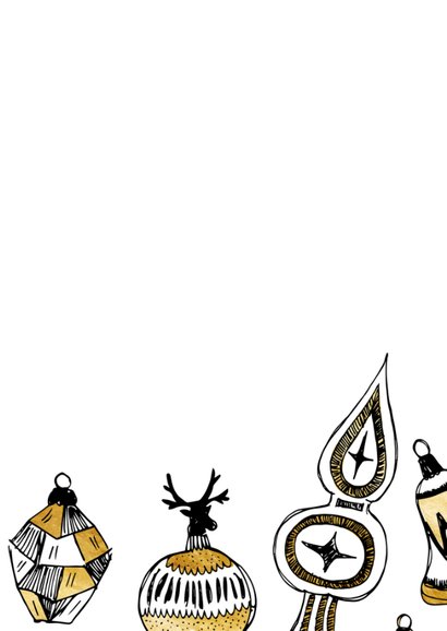 Kerstdiner tekening kerstballen 2