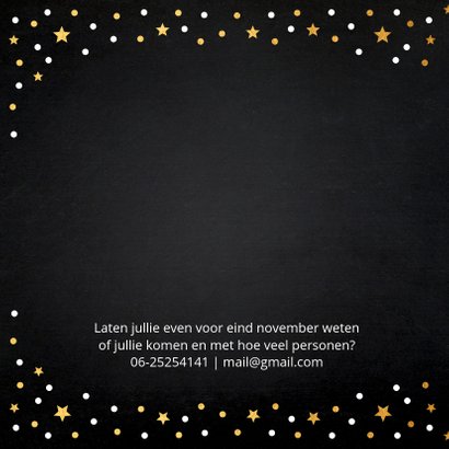 Kerstdiner uitnodiging foto confetti 2