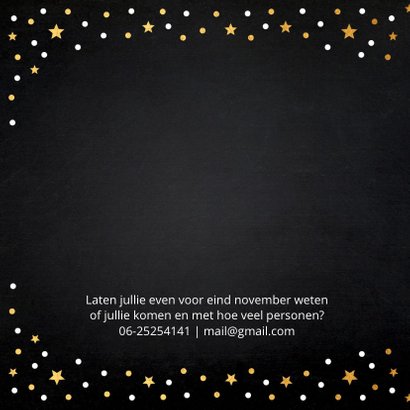 Kerstdiner uitnodiging foto confetti 2