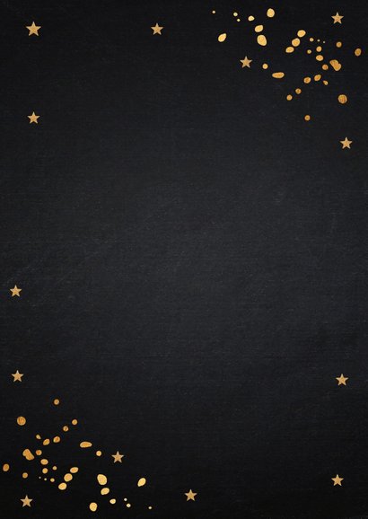 Kerstdiner uitnodiging goud confetti 2