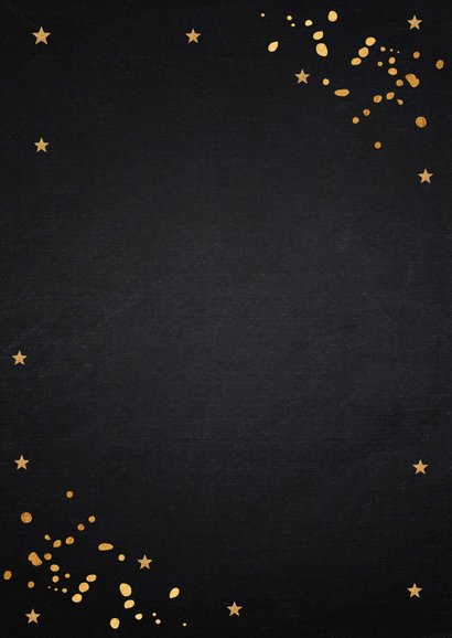 Kerstdiner uitnodiging goudlook confetti 2