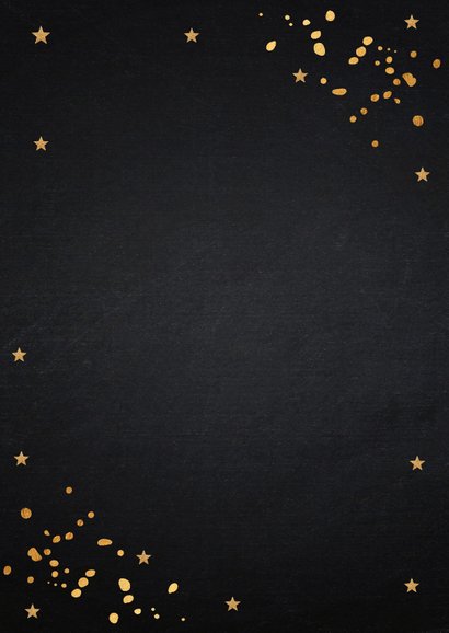 Kerstdiner uitnodiging goudlook confetti 2