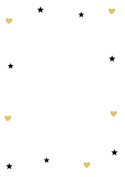Kerstdiner uitnodiging label confetti zwart - LB 2