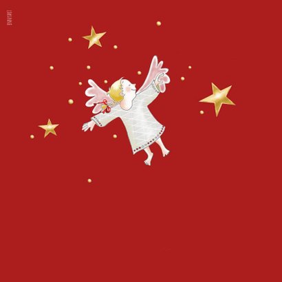 Kerstdiner - uitnodiging met engeltjes 2