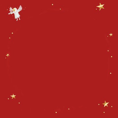 Kerstdiner - uitnodiging met engeltjes Achterkant