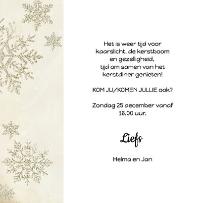 Kerstdiner uitnodiging stijlvol 3